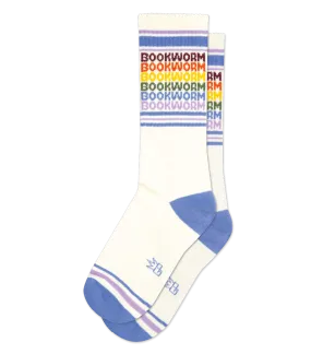 Bookworm - Vintage Rainbow repeat - Gym Crew Socks