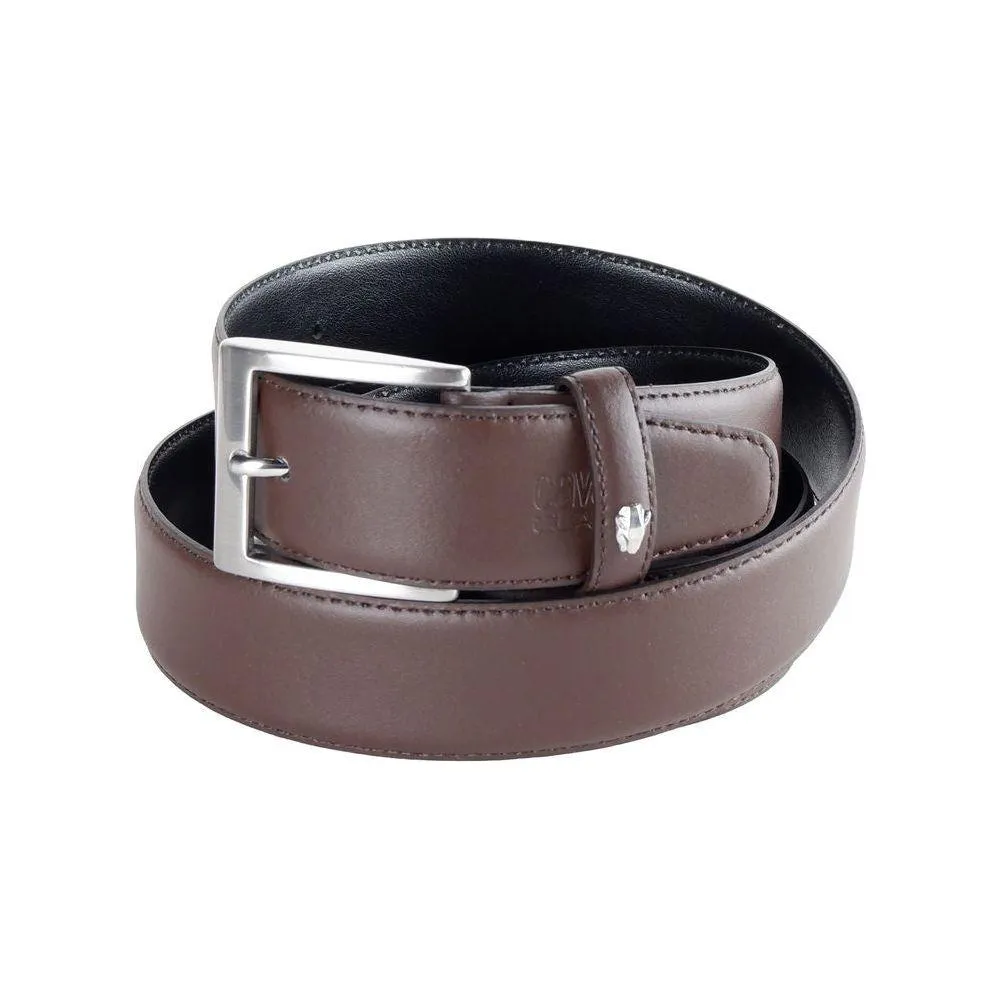 Cavalli Class Elegant Reversible Leather Belt - Dual Tone