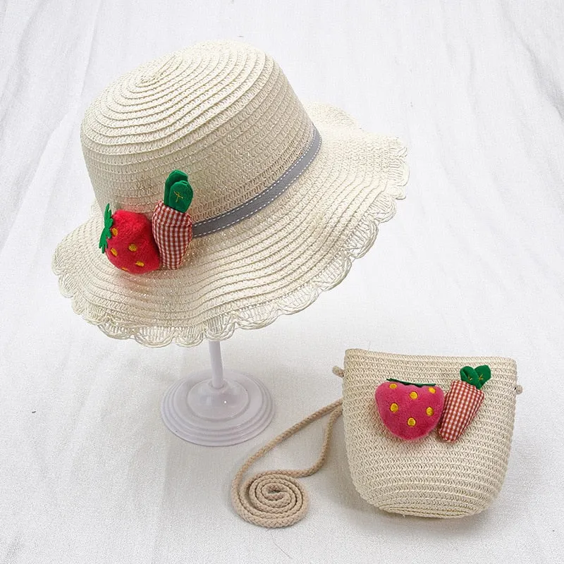 CHFENGASQ Girls Straw Hat