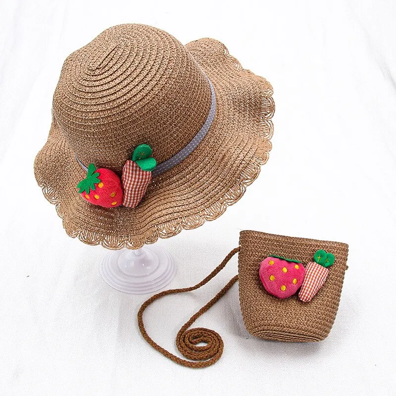 CHFENGASQ Girls Straw Hat