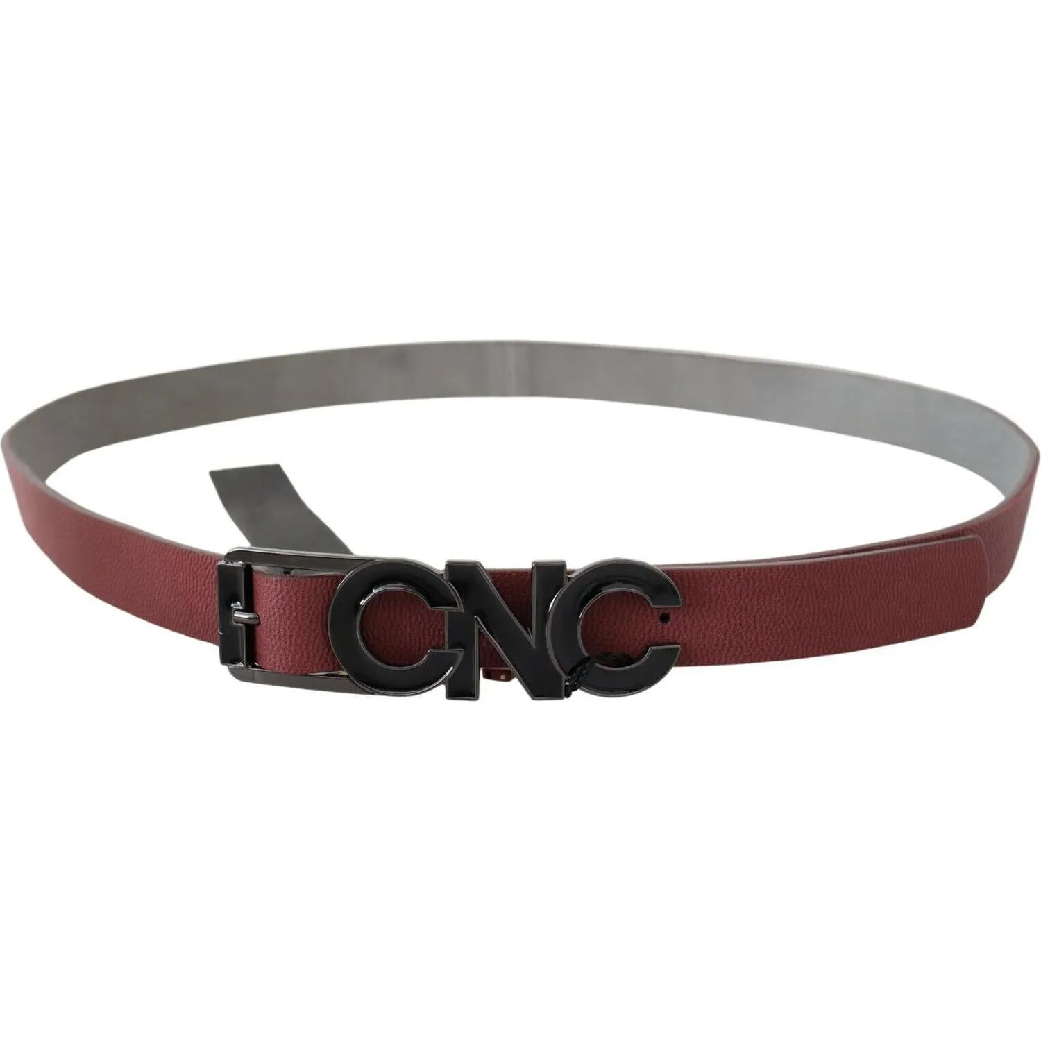 Costume National Elegant Maroon Leather Fashion Belt