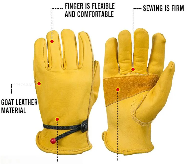 Cowhide Leather Protection Wear Safety Working Welding Warm Gloves