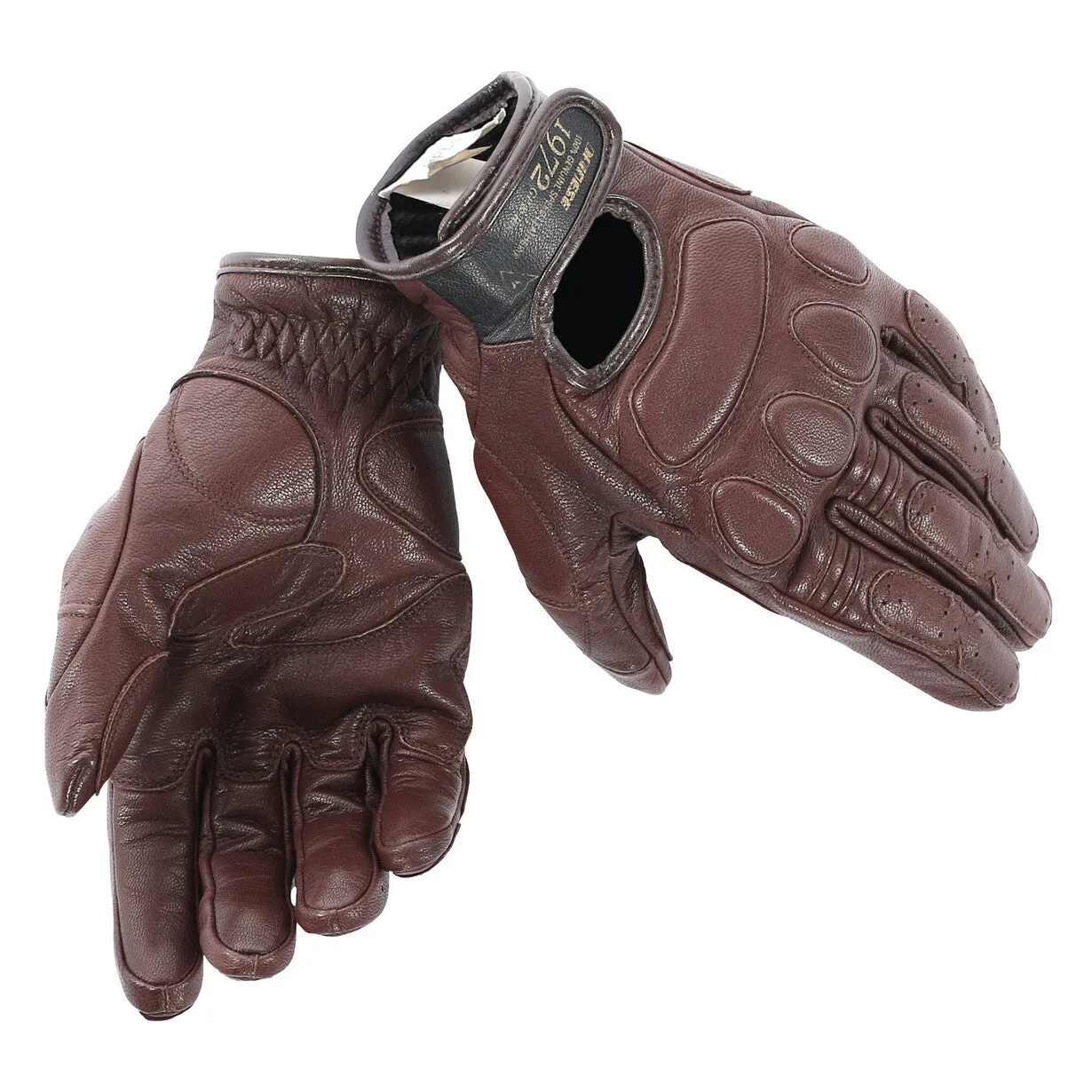 DAINESE BLACKJACK UNISEX DARK BROWN LEATHER MOTORCYCLE GLOVES