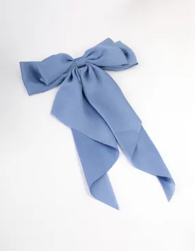 Fabric Stone Bow Clip