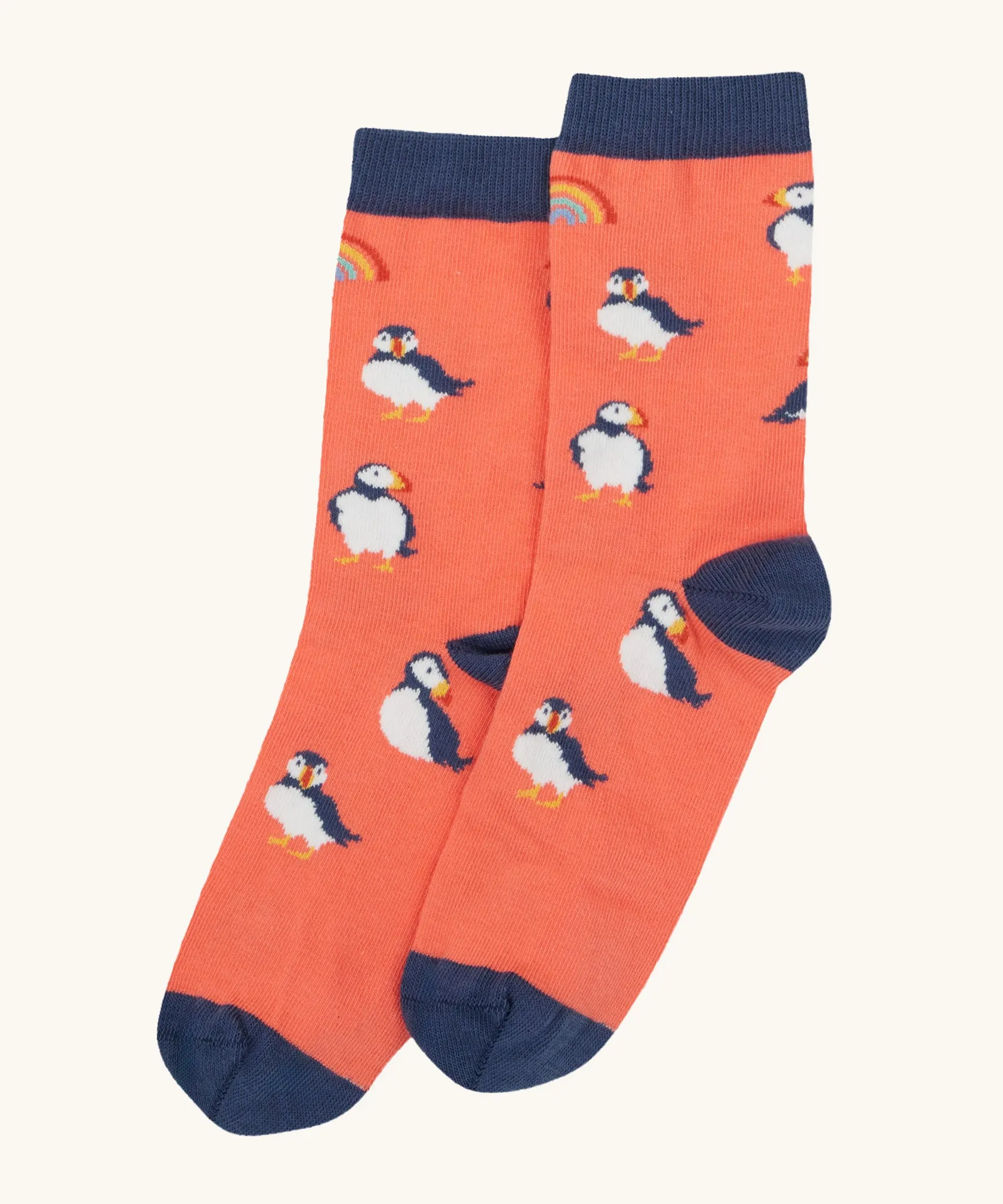 Frugi Rock My Socks 3 Pack - Cantaloupe/Puffin