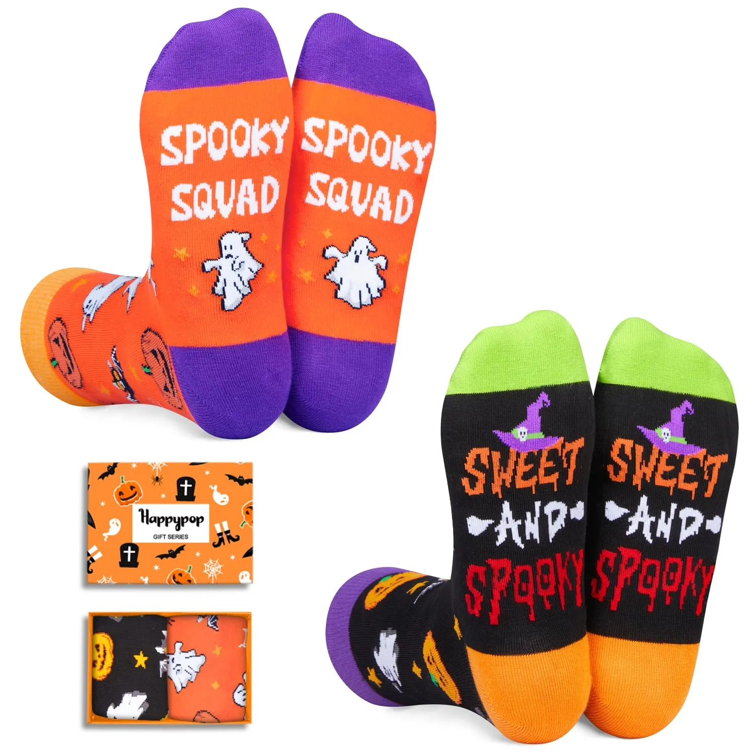 Halloween Gifts Ideas Socks - Spooky Gifts for Men Women Horror Gifts for Man Woman 2 Pack