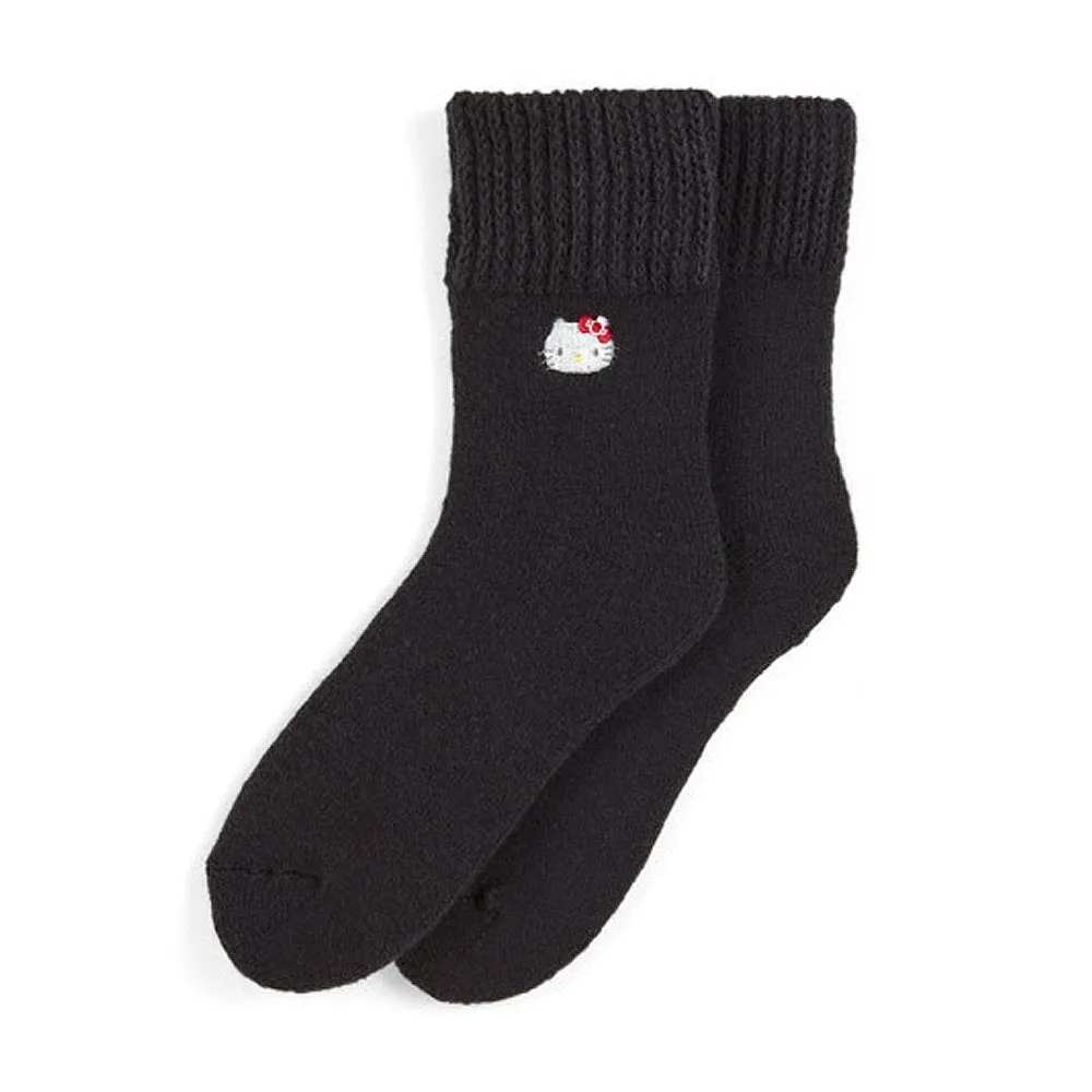 Hello Kitty Crew Embroidered Face Socks