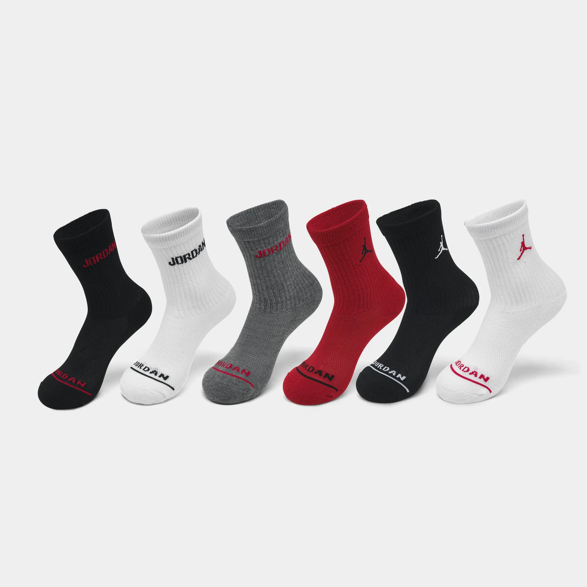 Jordan Legend Juniors' Crew Socks Box Set (6 Pack) / Multi