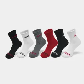 Jordan Legend Juniors' Crew Socks Box Set (6 Pack) / Multi