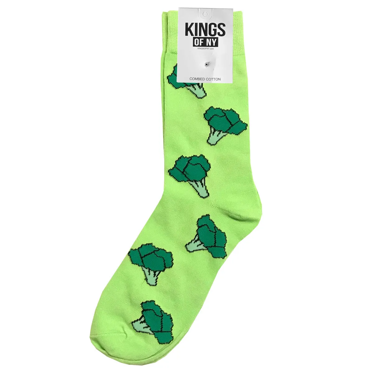 Light Green Broccoli Vegan Food Mens Socks