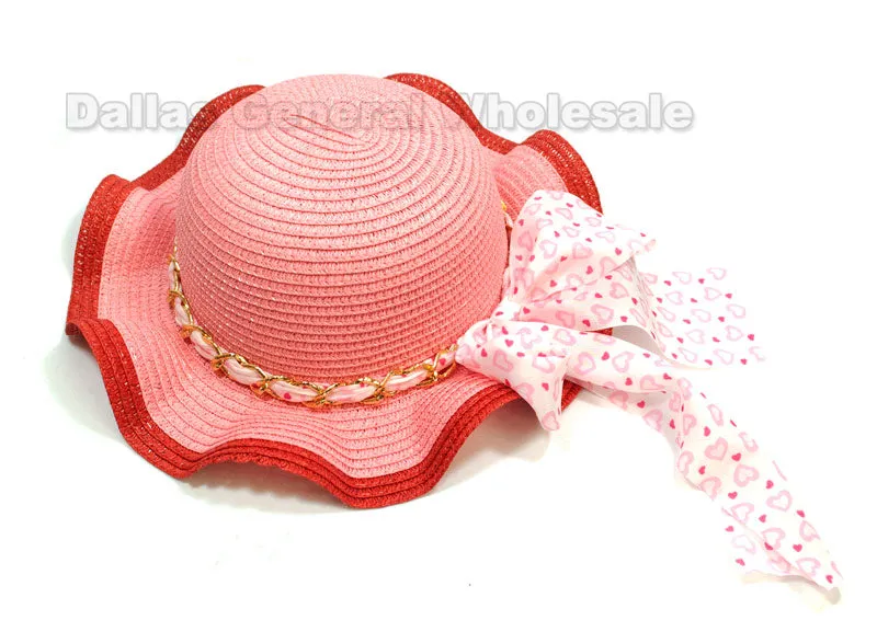 Little Girls Straw Hats Wholesale