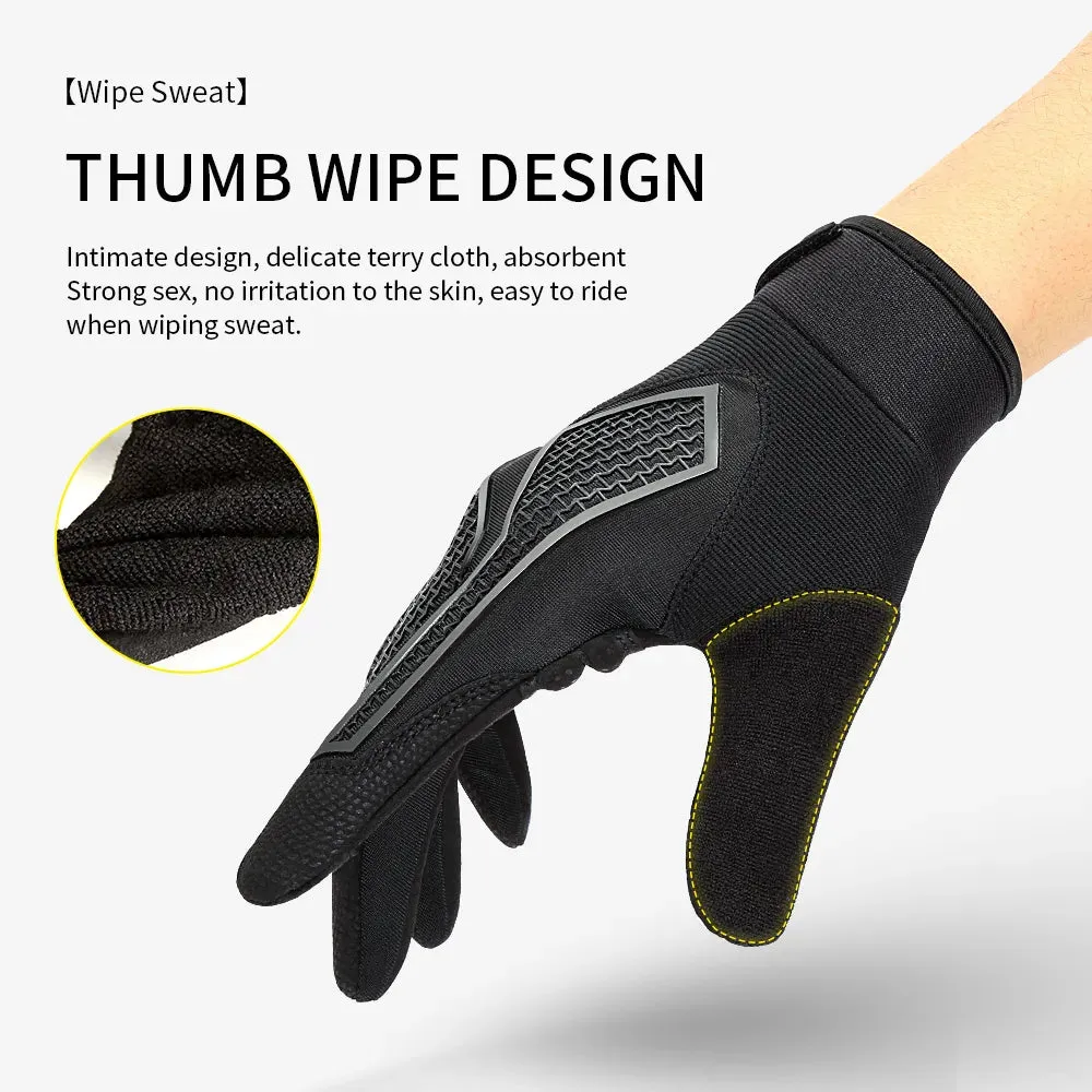 Long Finger Non-Slip Shock-Absorbing Cycling Gloves Spring And Summer Men'S Breathable Sunscreen Touch Screen Riding Gloves