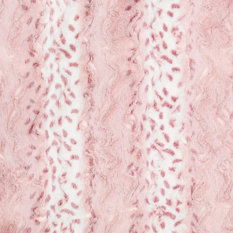 Luxe Cuddle® - Wild Lynx Wildrose Minky Yardage