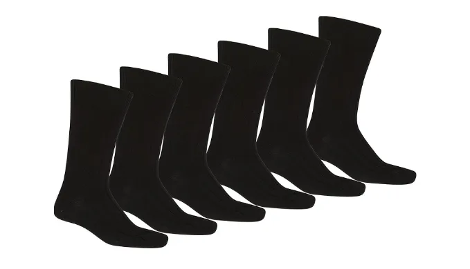 Mechaly Men's Solid Plain Dress Socks (10-13) - Ships Next Day!