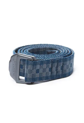 Montbell Aluminum Buckle Web Belt - Blue Check