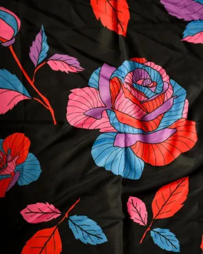 Nicsessories Vibrant Roses Square Scarf