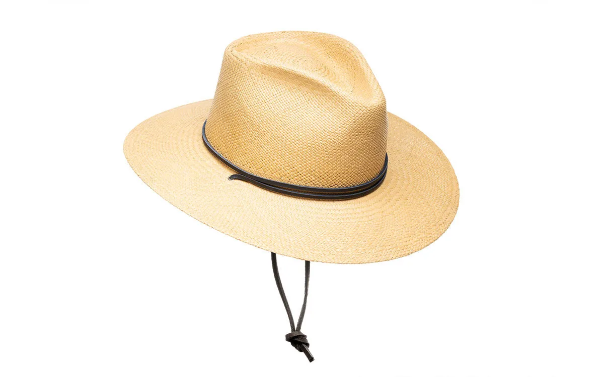 PHOEBE WIDE BRIM PANAMA STRAW HAT