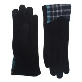 Plaid Edge Texting Gloves