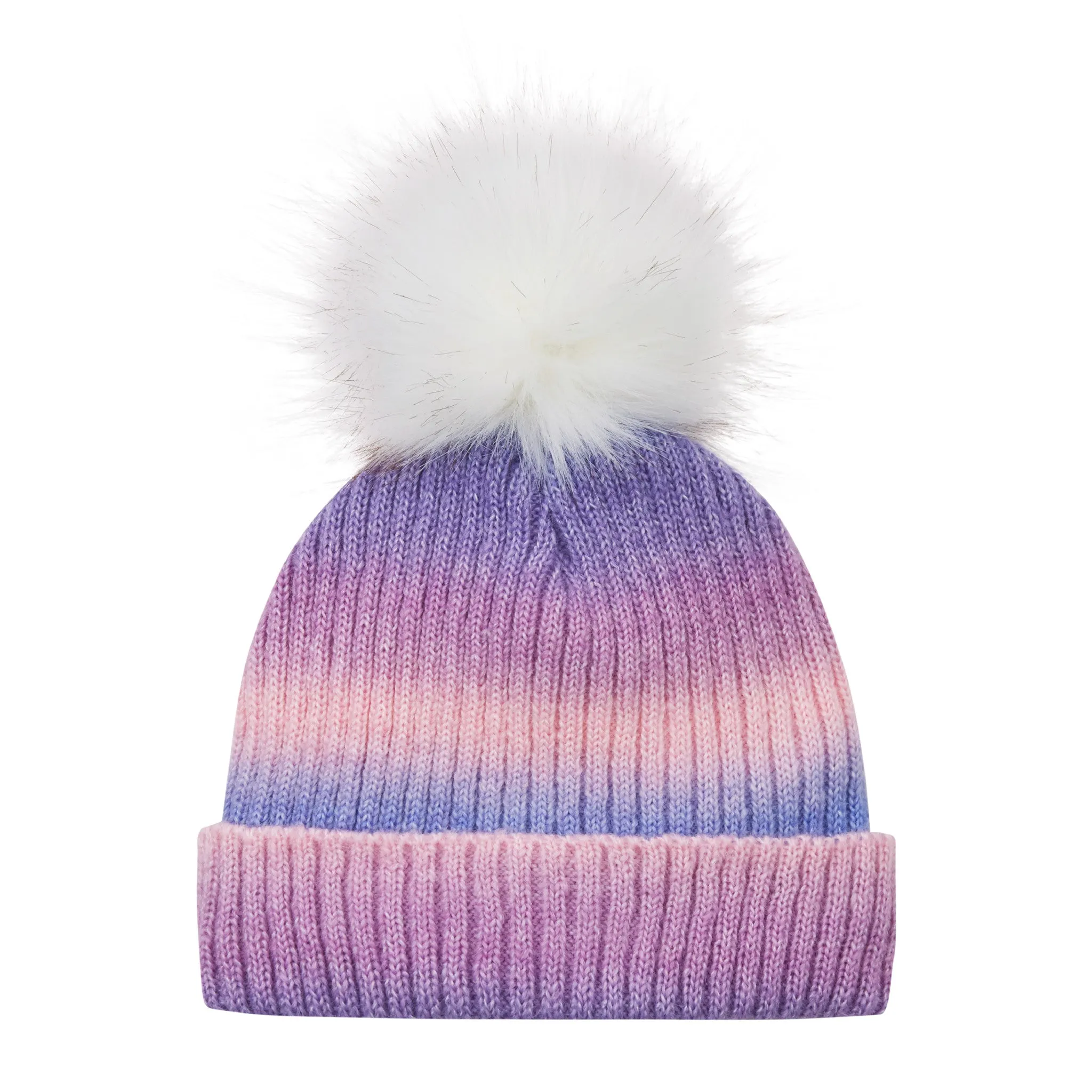 Purple & Pink Ombre Winter Hat & Glove Set