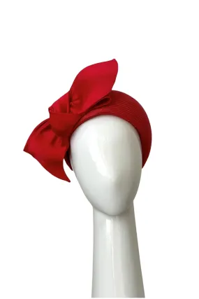 Red Silk Bow Halo Headband