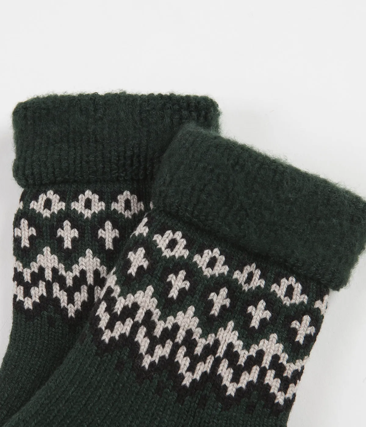 RoToTo Comfy Room Socks - Nordic Dark Green