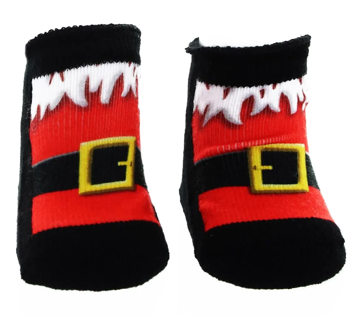 Santa Boots Baby Socks 0-6 Month