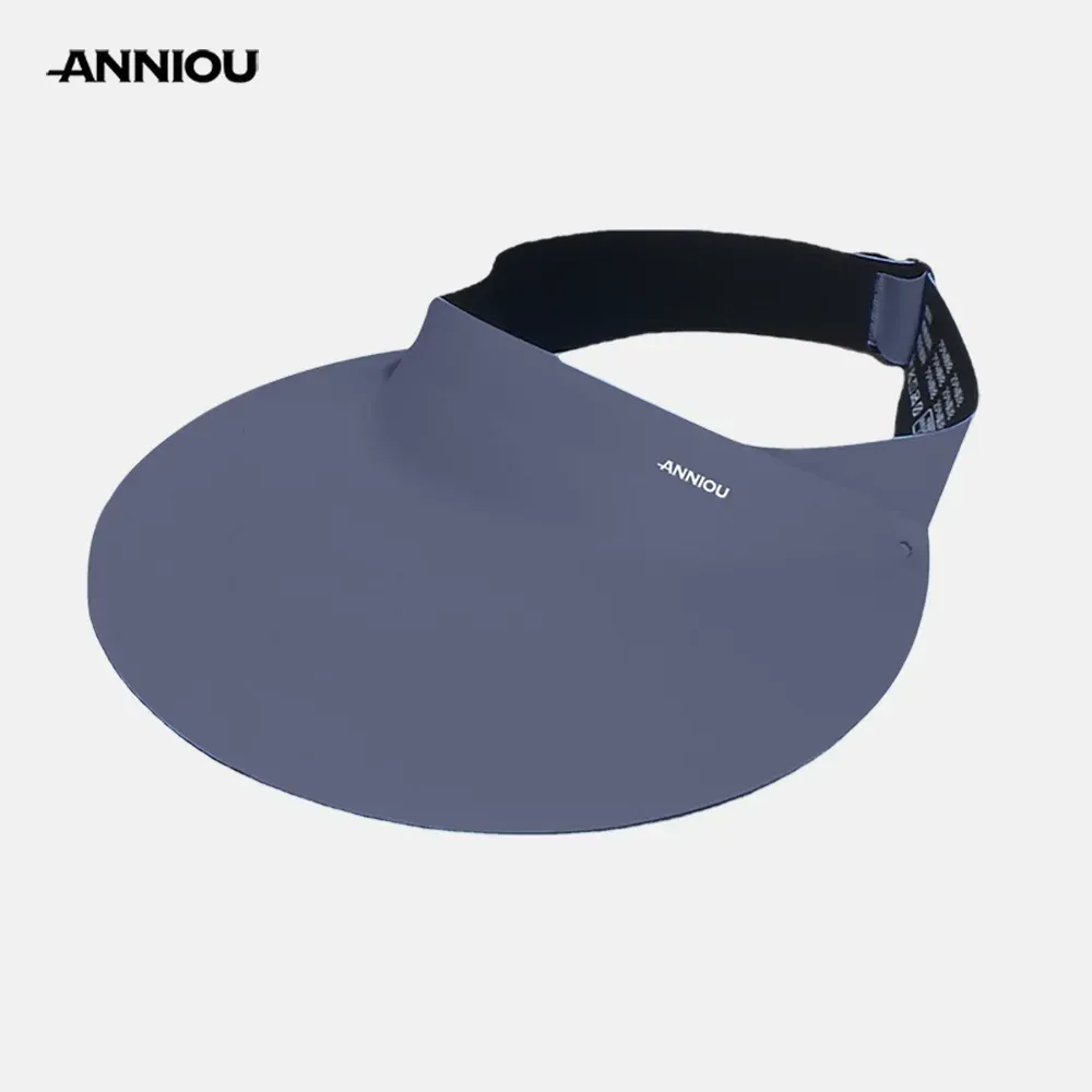 Sidiou Group ANNIOU Golf Sun Protection Cap Seamless Foldable Outdoor Visor Caps Ice Silk Breathable Empty Top Sun Hat