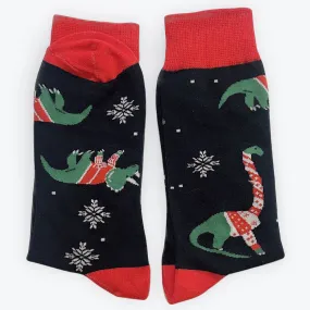 Socks - Holiday Dinos