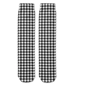 Socks: Houndstooth Black/White