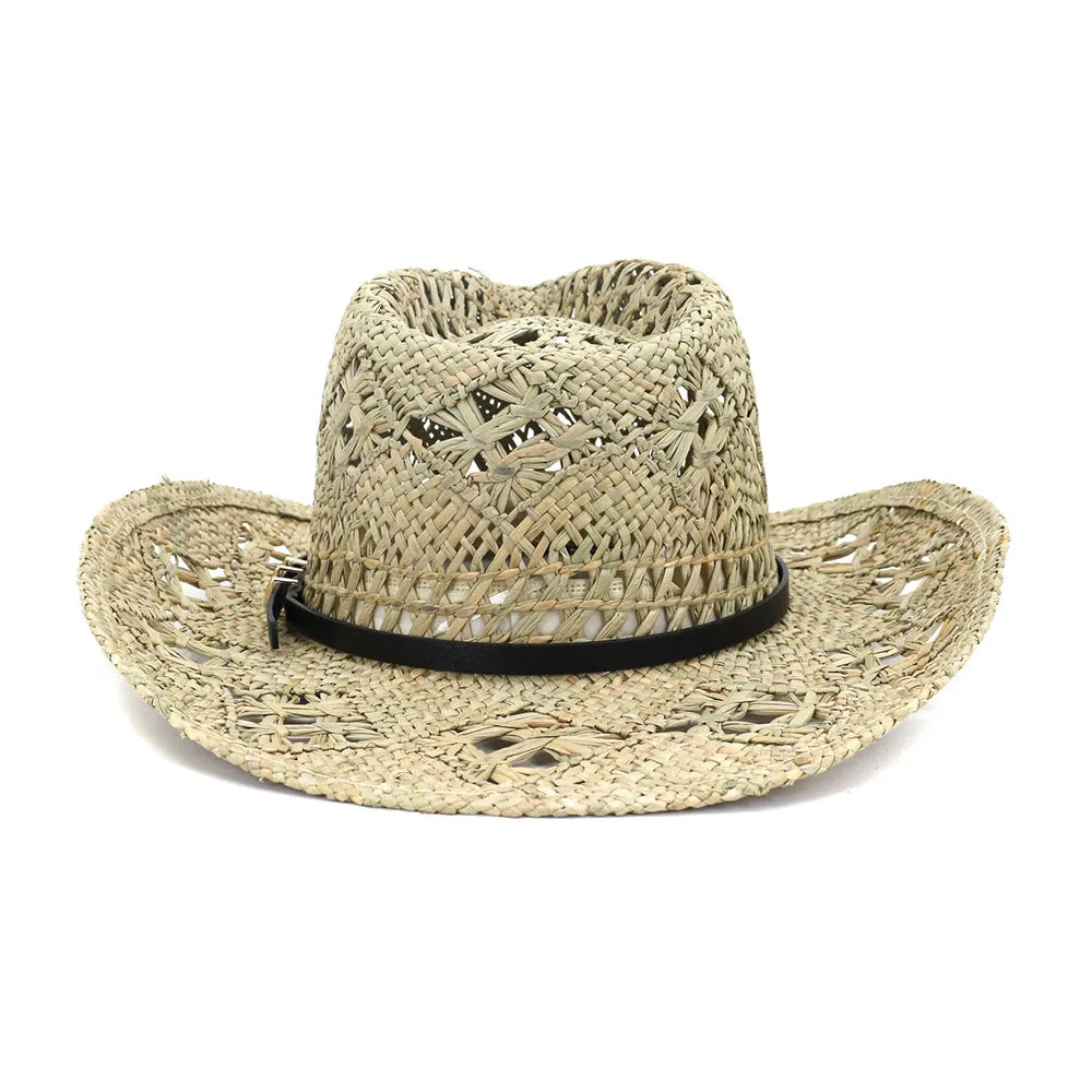 Straw Cowboy Hats Men's and Women's Cowboy Hat Sun Protection Sun Hat