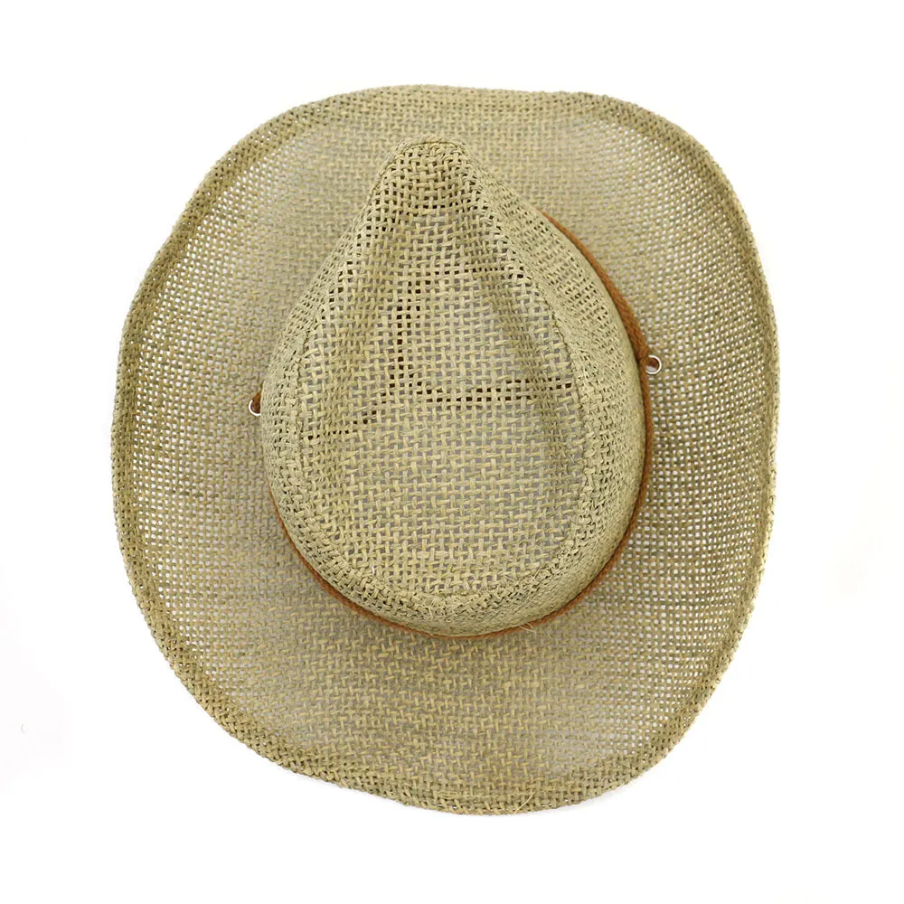 Straw Cowboy Hats Outdoor Seaside Beach Hat Sun Protection Sun Hat