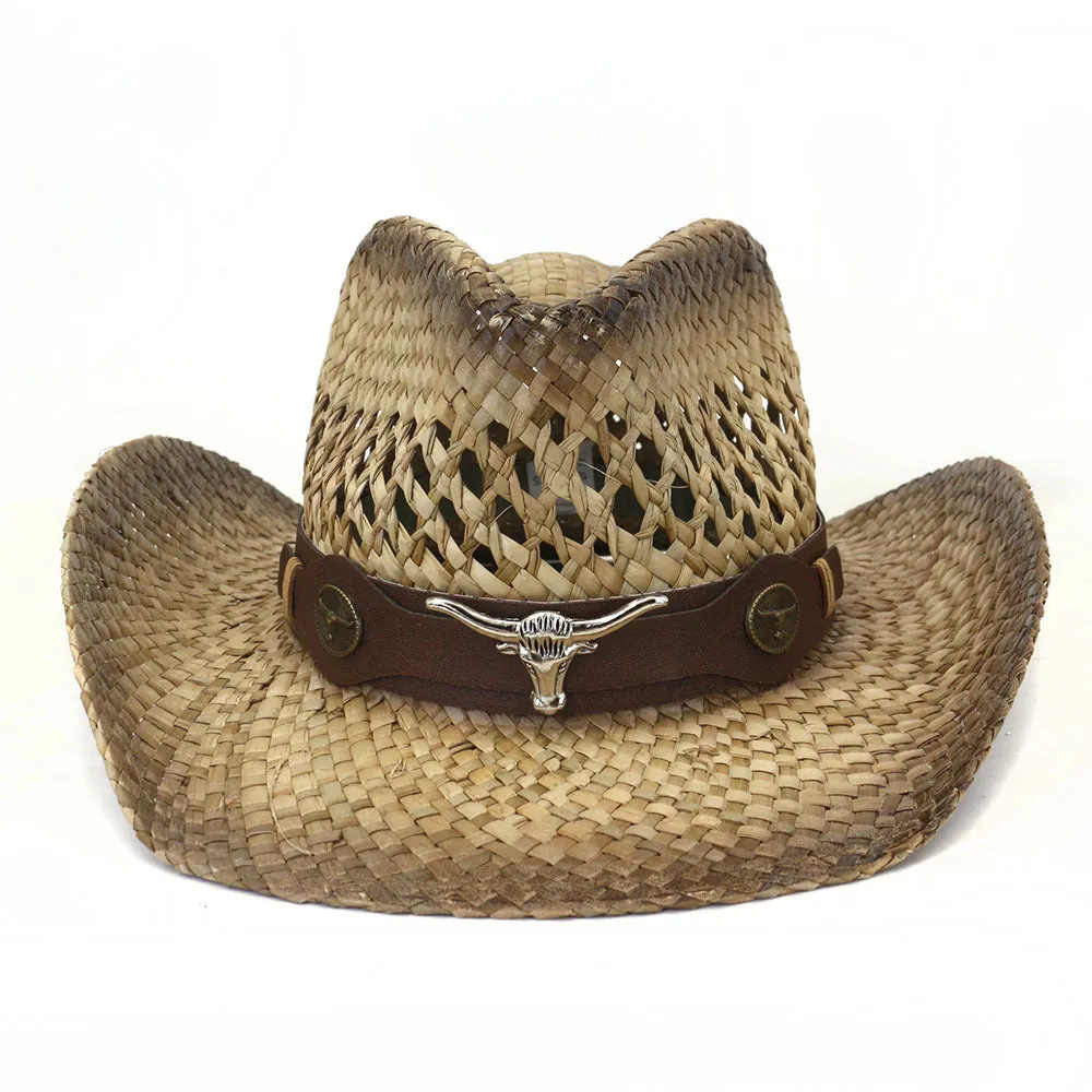 Straw Cowboy Hats Spring and Summer Men's and Women's Travel Sun Protection Sun Hat