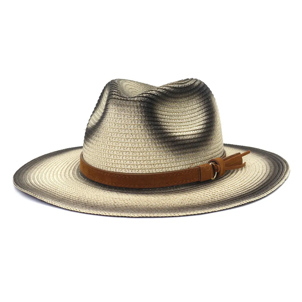 Straw Cowboy Hats Spring/Summer Men's and Women's Outdoor Travel Travel Sun Protection Sun Hat