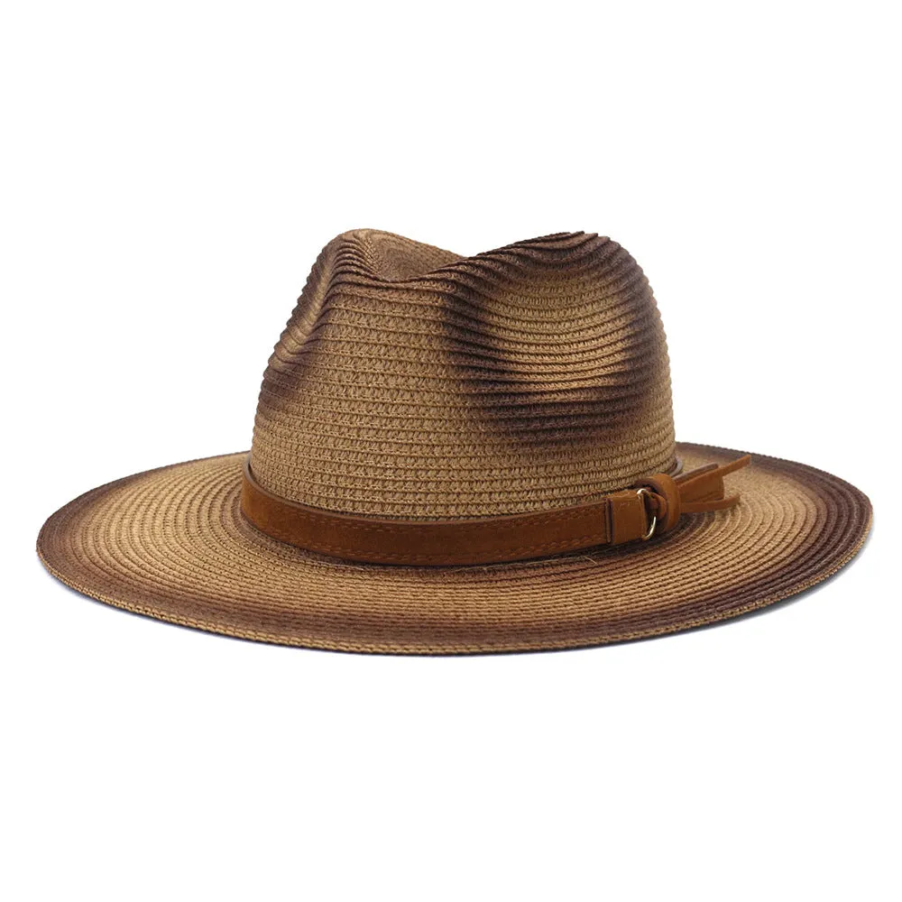 Straw Cowboy Hats Spring/Summer Men's and Women's Outdoor Travel Travel Sun Protection Sun Hat