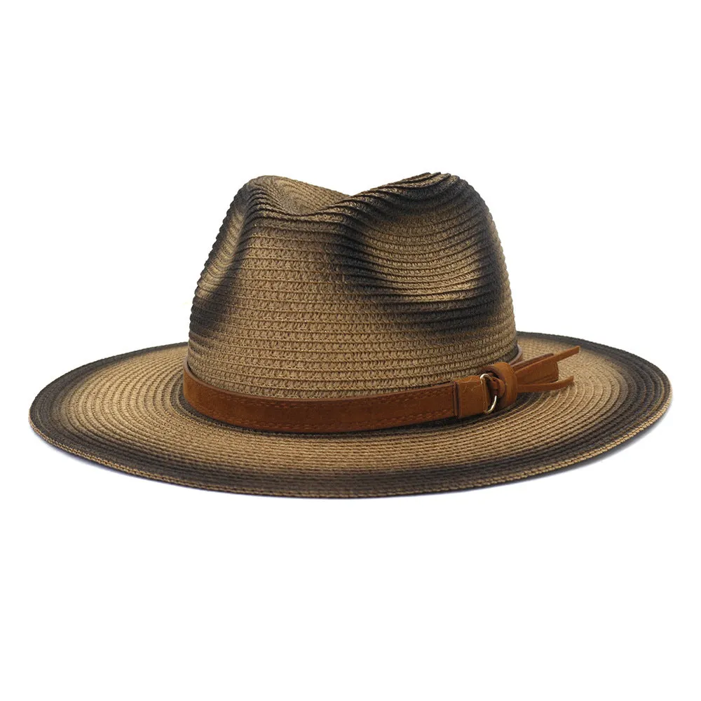 Straw Cowboy Hats Spring/Summer Men's and Women's Outdoor Travel Travel Sun Protection Sun Hat