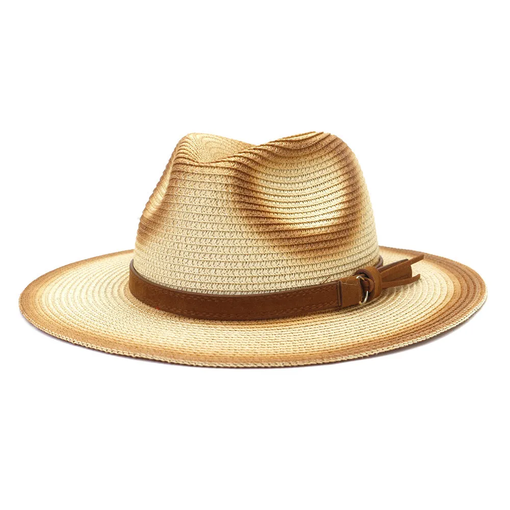 Straw Cowboy Hats Spring/Summer Men's and Women's Outdoor Travel Travel Sun Protection Sun Hat