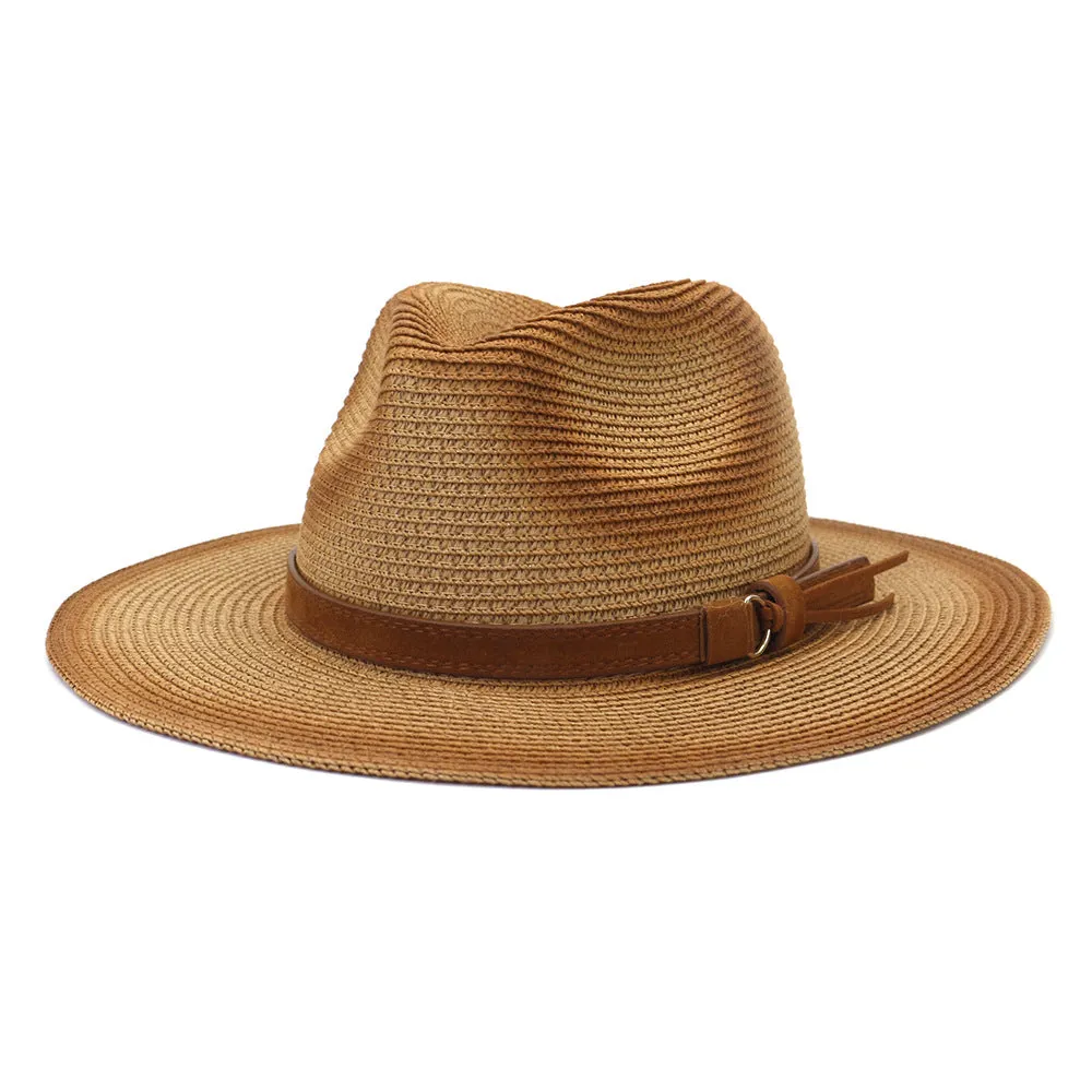 Straw Cowboy Hats Spring/Summer Men's and Women's Outdoor Travel Travel Sun Protection Sun Hat