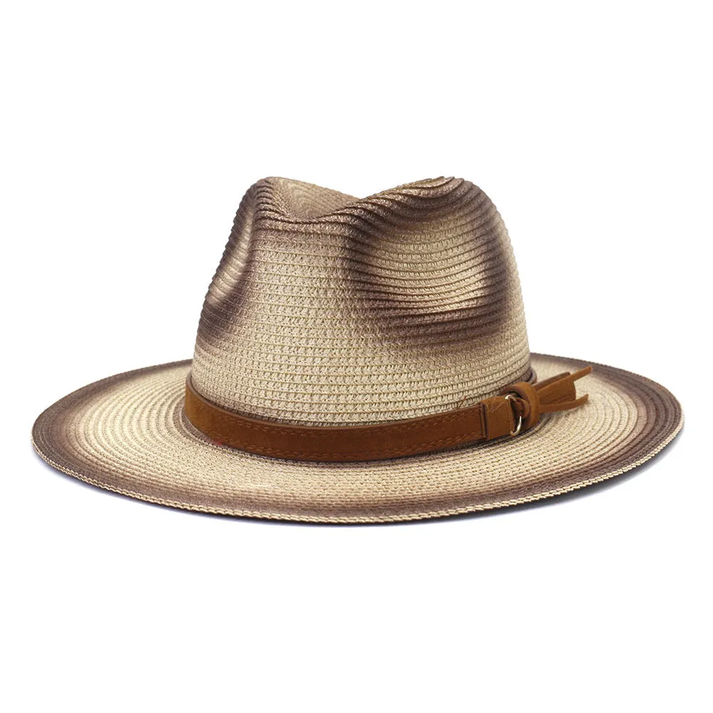 Straw Cowboy Hats Spring/Summer Men's and Women's Outdoor Travel Travel Sun Protection Sun Hat