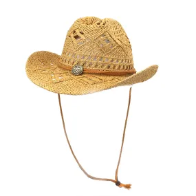 Straw Cowboy Hats Straw Cowboy Hat Male Outdoor Seaside Beach Hat