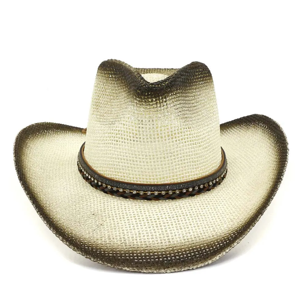 Straw Cowboy Hats Straw Cowboy Hat Outdoor Seaside Sun Protection Hat for Women