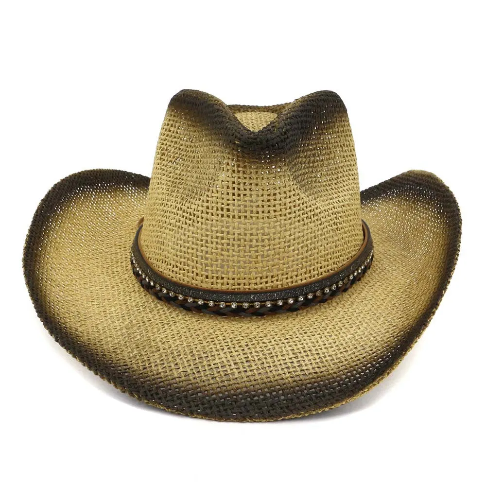 Straw Cowboy Hats Straw Cowboy Hat Outdoor Seaside Sun Protection Hat for Women