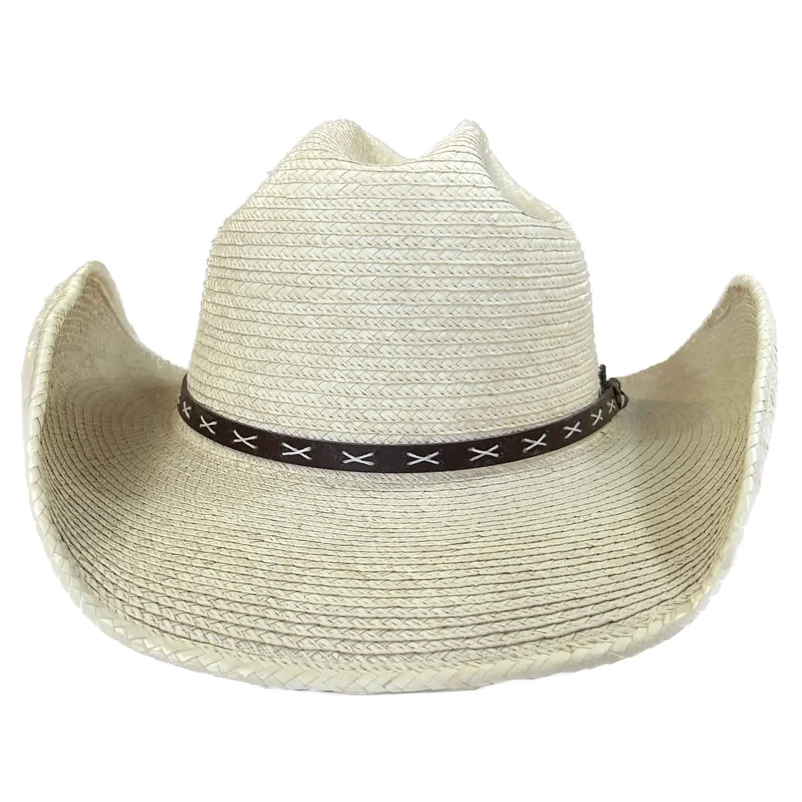 Straw Palm X Band Rolled Western Cowboy Hat