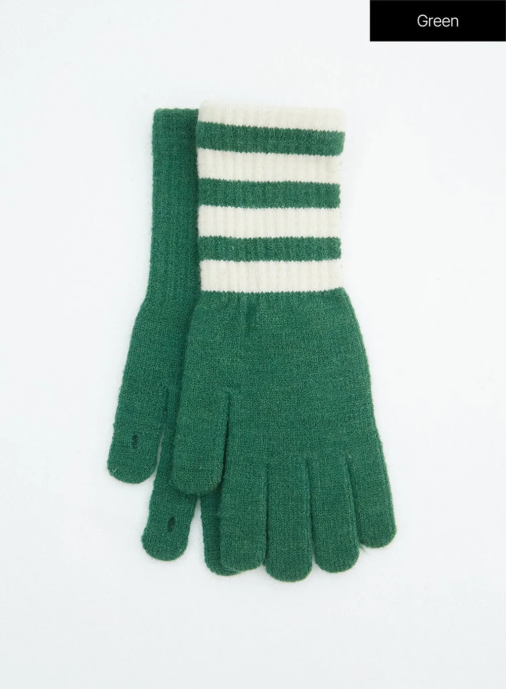 Stripe Knit Gloves IN317