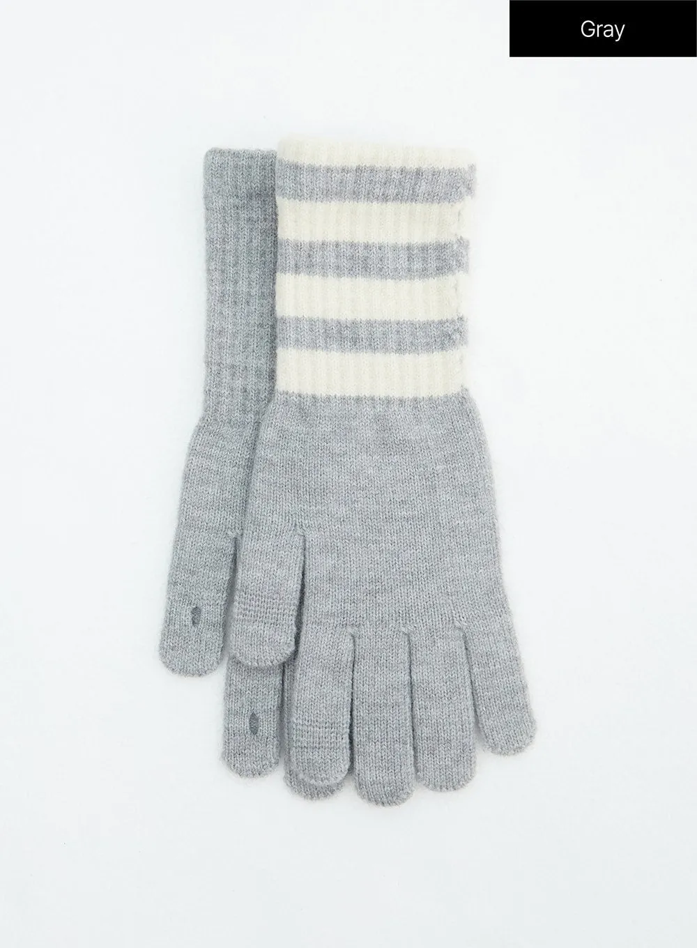 Stripe Knit Gloves IN317