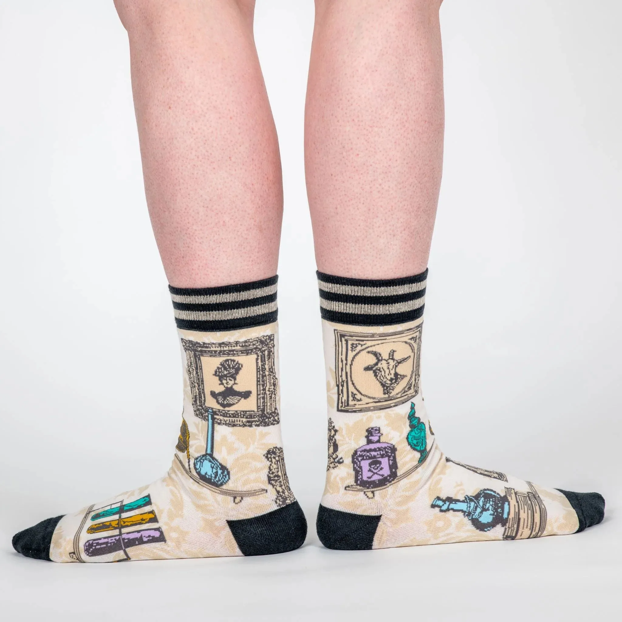 Toxic Curiosities Crew Socks | Victorian Themed Socks