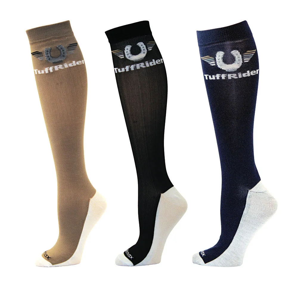 TuffRider Ladies Coolmax Knee Hi Boot Socks - 3 Pack