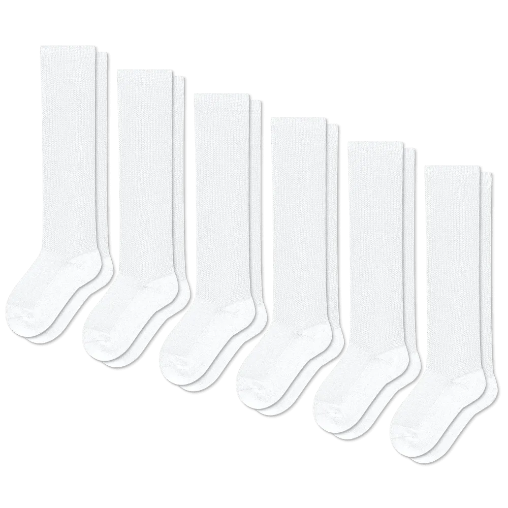 White EasyStretch™ Socks Bundle 6-Pack