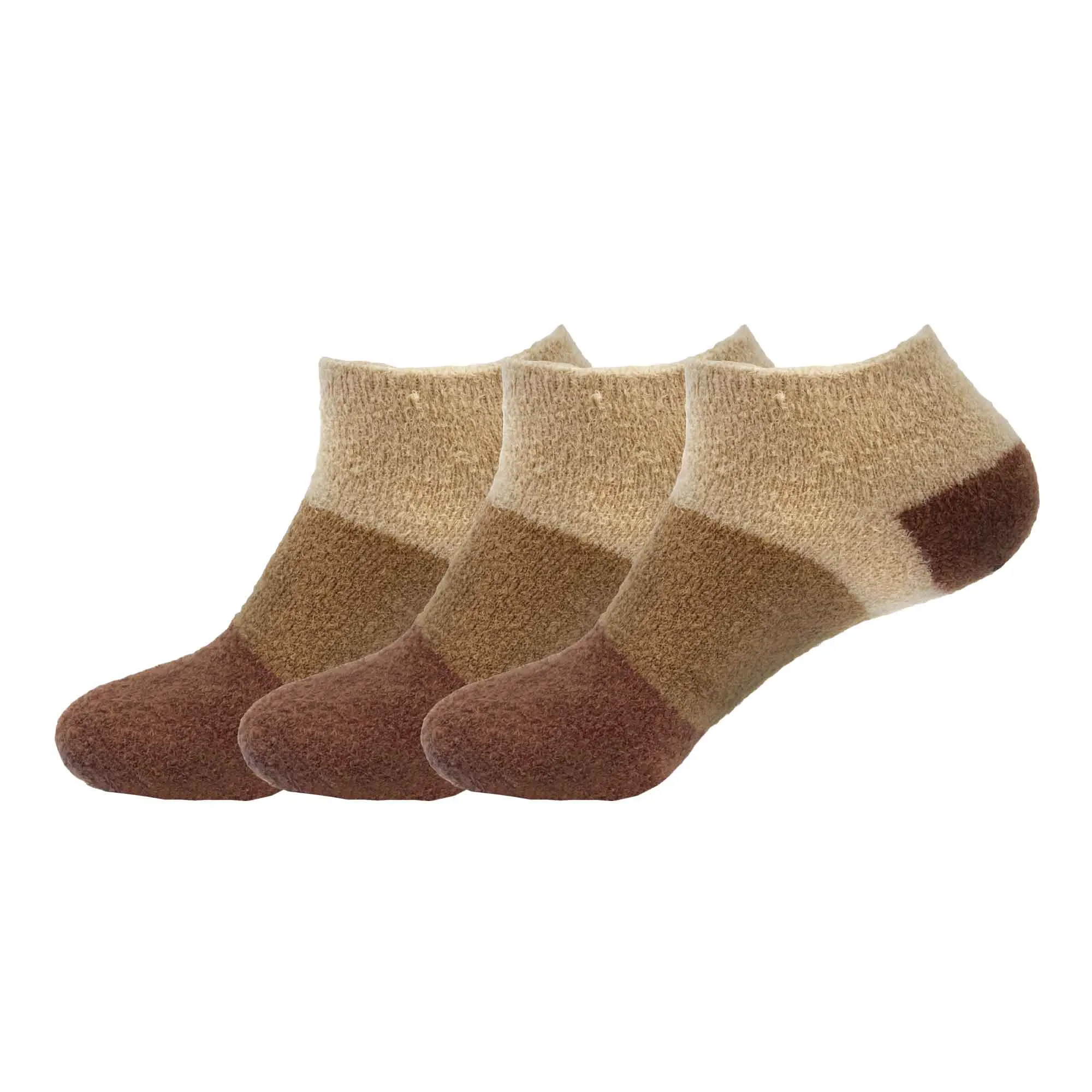 Women's Super Aloe Infused Fuzzy Nylon Socks, 3 Pairs Singles